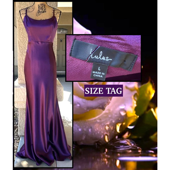 Lulu's Purple Satin Maxi Dress - Picture 12 of 13